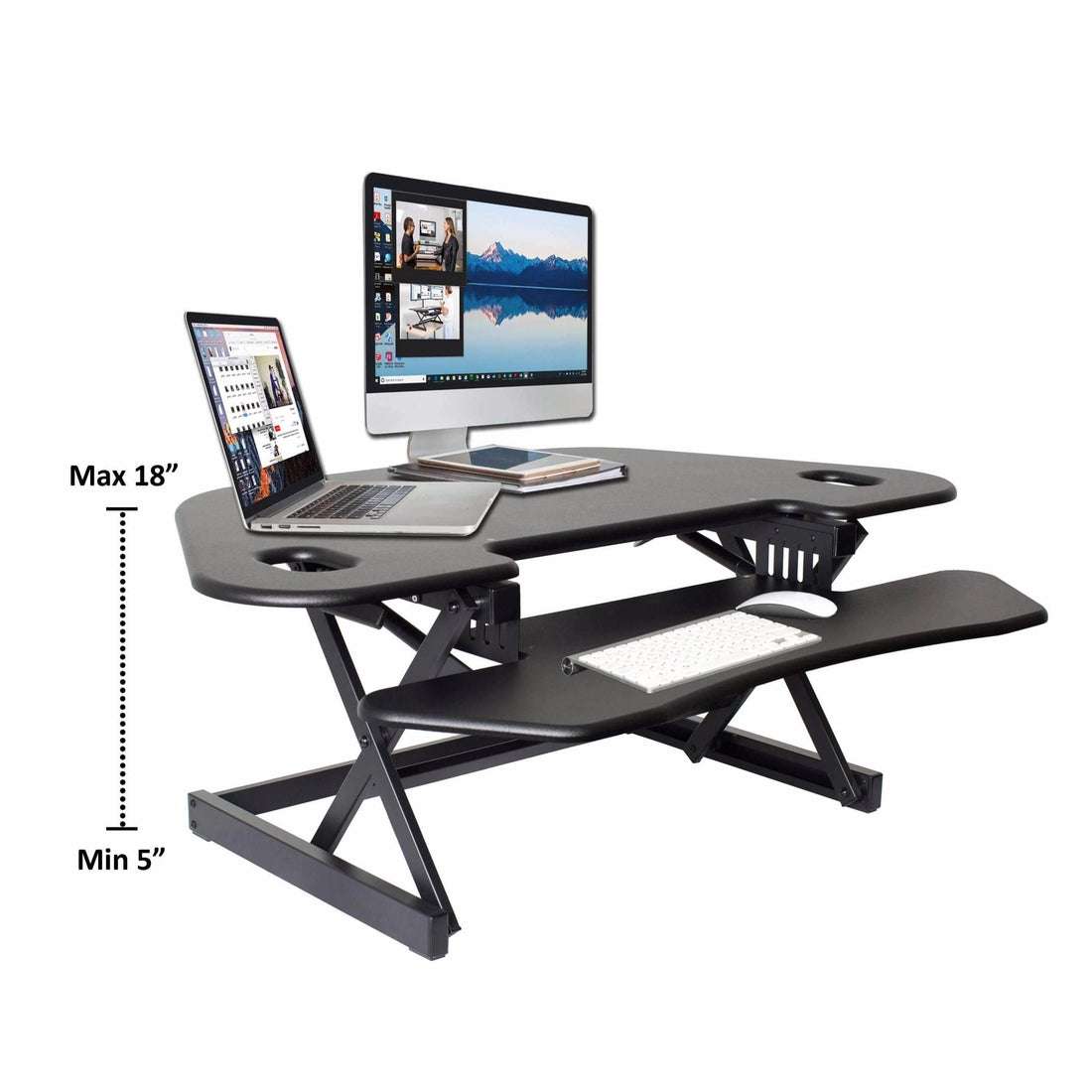 Piscitelli height adjustable standing desk converter discount