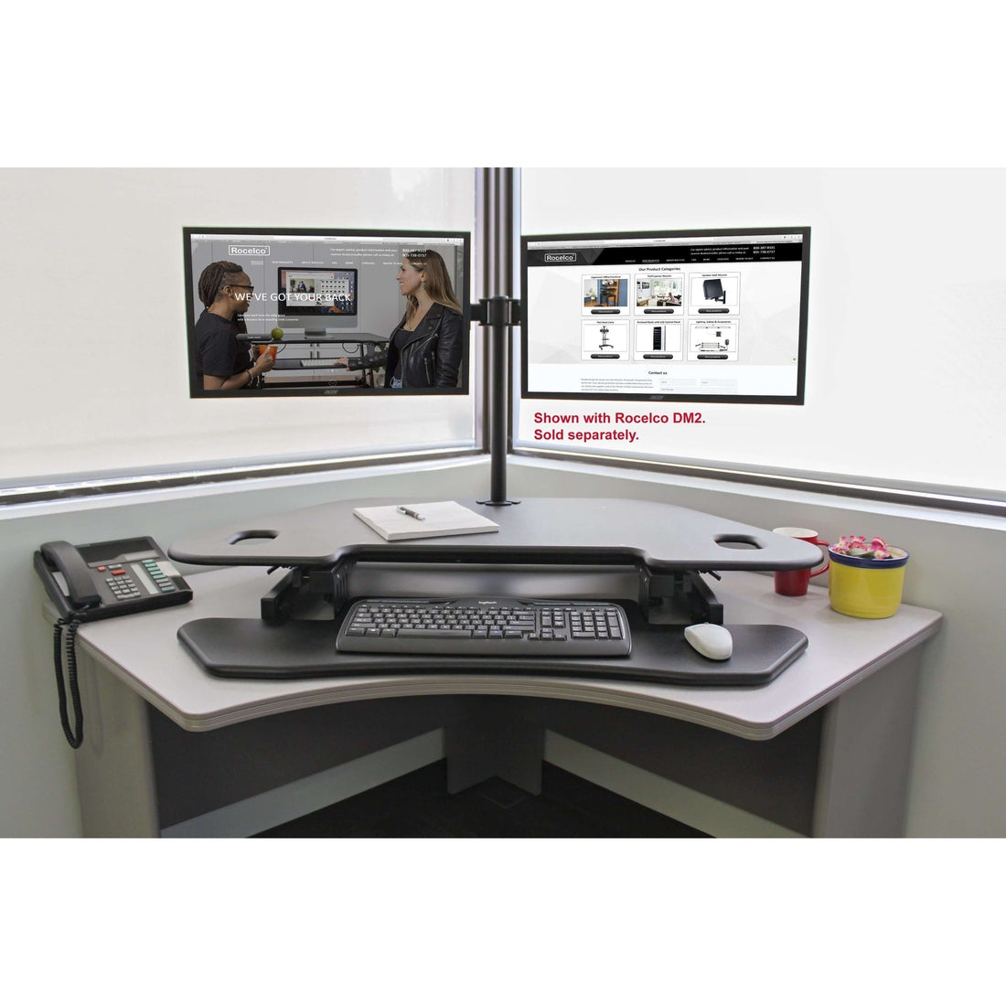 Dual monitor corner discount desk