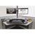 UpliftOffice.com Rocelco 46” Height Adjustable Corner Standing Desk Converter |Dual Monitor Riser | Gas Spring Assist | Large Keyboard Tray | R CADRB-46, Black, desk,Rocelco