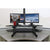 UpliftOffice.com Rocelco 46” Height Adjustable Corner Standing Desk Converter |Dual Monitor Riser | Gas Spring Assist | Large Keyboard Tray | R CADRB-46, Black, desk,Rocelco