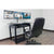UpliftOffice.com Rocelco 46” Large Height-Adjustable Standing Desk BUNDLE with Floor Stand, R DADRB-46-FS, Black, Desk Riser Bundle,Rocelco