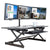 UpmostOffice.com Rocelco 46” Large Height Adjustable Standing Desk Converter w/ Triple Monitor Mount & Retractable Keyboard Tray, R DADRB-46-DM3, Desk Riser Bundle