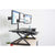UpmostOffice.com Rocelco 46” Large Height Adjustable Standing Desk Converter w/ Triple Monitor Mount & Retractable Keyboard Tray, R DADRB-46-DM3, Desk Riser Bundle side view