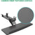 UpmostOffice.com Eureka Ergonomic Black Fully Adjustable Keyboard Drawers & Platforms Tray, Rotatable Gaming Computer Desk Mount Drawer Underdesk Keyboard & Mouse Tray, ERK-AKB-02 carbon fiber texture