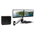 Mount-It! Sit-Stand Dual-Monitor Wall-Mount Workstation, Articulating Keyboard Tray Arm, CPU Holder, MI-7906
