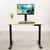 UpliftOffice.com VIVO Electric 43” x 24” Stand Up Desk DESK-KIT-1B4C | Light Wood Table Top, Black Frame, desk,VIVO