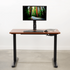 VIVO Electric 43” x 24” Stand Up Desk DESK-KIT-1B4D | Dark Walnut Table Top with Memory Preset Controller , Black Frame