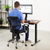 UpliftOffice.com VIVO Electric 43” x 24” Stand Up Desk DESK-KIT-1B4D | Dark Walnut Table Top with Memory Preset Controller , Black Frame, desk,VIVO