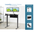 UpliftOffice.com VIVO Electric 43” x 24” Standing Desk DESK-KIT-1B4W, White TableTop, Black Frame w/ Memory Pad Control, desk,VIVO