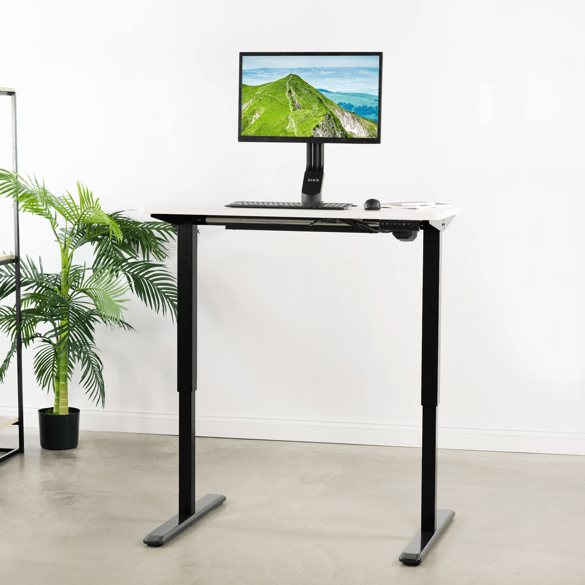 VIVO Electric 43” x 24” Standing Desk DESK-KIT-1B4W, White TableTop, B ...