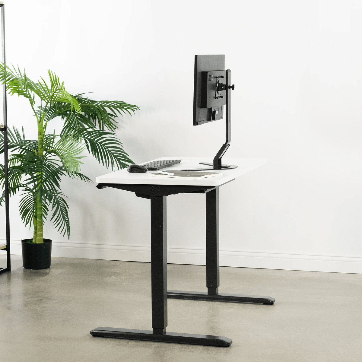 VIVO Electric 43” x 24” Standing Desk DESK-KIT-1B4W, White TableTop, B ...
