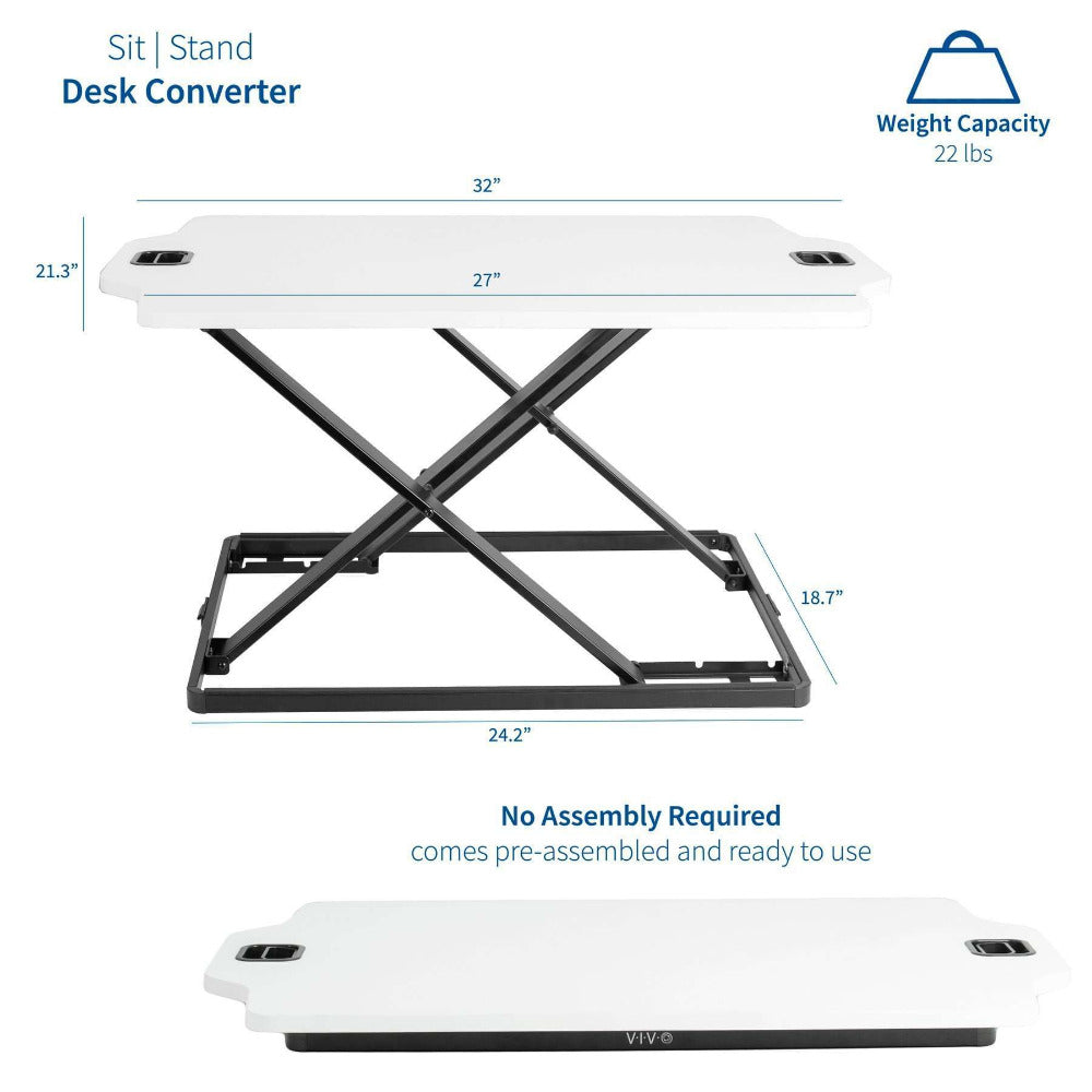 Single Desk Riser VIVO 27