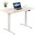 UpmostOffice.com VIVO 44” x 23.6” Electric Height-Adjustable Desk, DESK-E144B/E144C/E144D/E144W, Light Wood / White desk