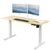 UpliftOffice.com VIVO 60” x 24” Electric Desk, DESK-KIT-E5B6B/E5B6C/E5B6W/E5B6D/E5B6E/E5W6B/E5W6C/E5W6D/E5W6W/E5W6E, Light Wood / Black,Desk,VIVO