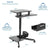 UpliftOffice.com VIVO Black 24” Mobile Computer Workstation, CART-PC02HB, accessories,VIVO