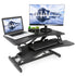 VIVO Black 30" Height-Adjustable Standing Desk Monitor Riser, DESK-V000M