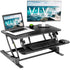 VIVO Black 32" Height-Adjustable Standing Desk Monitor Riser, DESK-V000VS