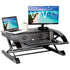 VIVO Black 36" Elegant Height-Adjustable Desk Converter Sit-Stand Monitor Riser, DESK-V000R