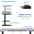 UpliftOffice.com VIVO Black 47” Electric Height-Adjustable Gaming Desk with LED Lights, DESK-GME2B, desk,VIVO