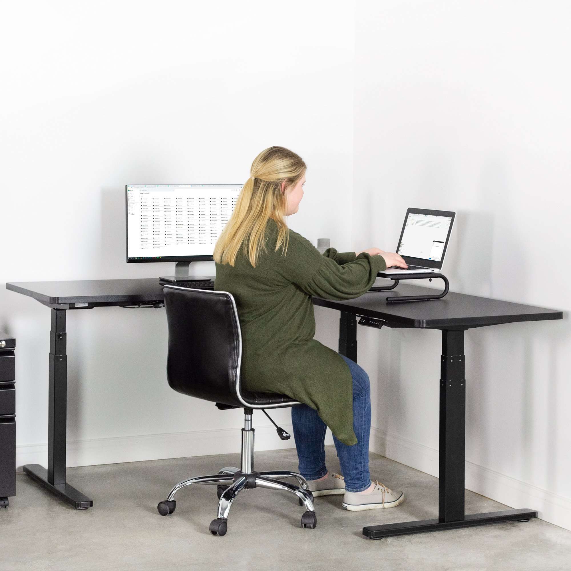 Upmost Office HealthPostures 5100 Black Stance Angle Sit-Stand