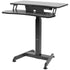 VIVO Black Electric Height-Adjustable Tall Standing Monitor Sit-Stand Desk,  DESK-V111B
