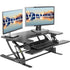 VIVO Black Height-Adjustable 36” Sit-to-Stand Desk Tabletop Monitor Riser, DESK-V000V2