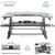 UpmostOffice.com VIVO Black Height-Adjustable 36” Sit-to-Stand Desk Tabletop Monitor Riser, DESK-V000V2, DESK-V000V  dimensions