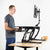 UpmostOffice.com VIVO Black Height-Adjustable 36” Sit-to-Stand Desk Tabletop Monitor Riser, DESK-V000V2, DESK-V000V standing operator