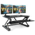 VIVO Black Height-Adjustable Standing Desk 36" Tabletop Riser, DESK-V001A
