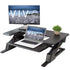 VIVO Black Height Adjustable Standing Desk Monitor Riser 36" Tabletop, DESK-V001D