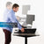 UpmostOffice.com VIVO Black Height Adjustable Standing Desk Monitor Riser 36