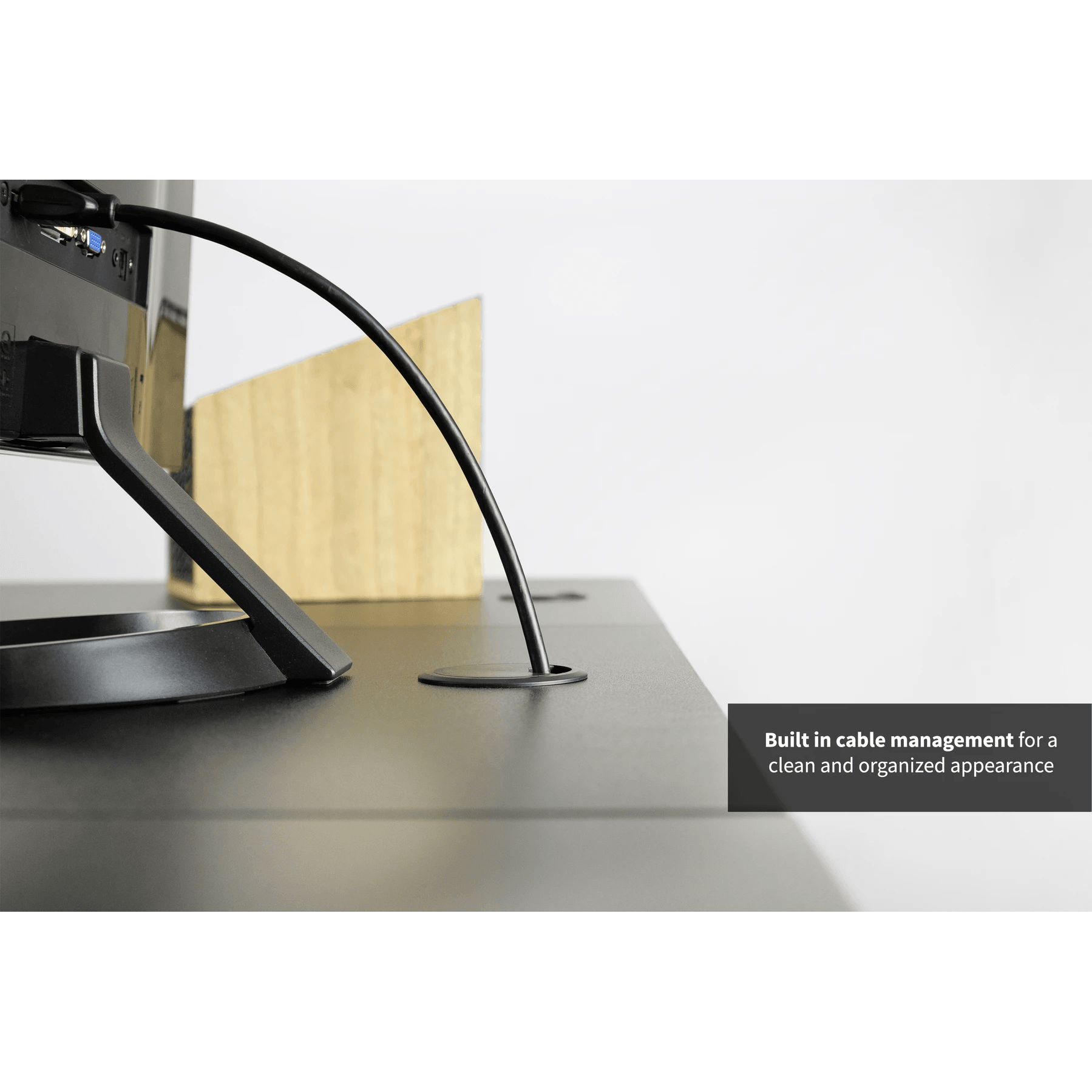 VIVO Manual Cranked 63"W HeightAdjustable Standing Desk Kit w/ 3Sect Upmost Office