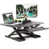 VIVO Black Manual Height Adjustable Two-Tier Standing Tabletop Desk Converter, DESK-V000Y