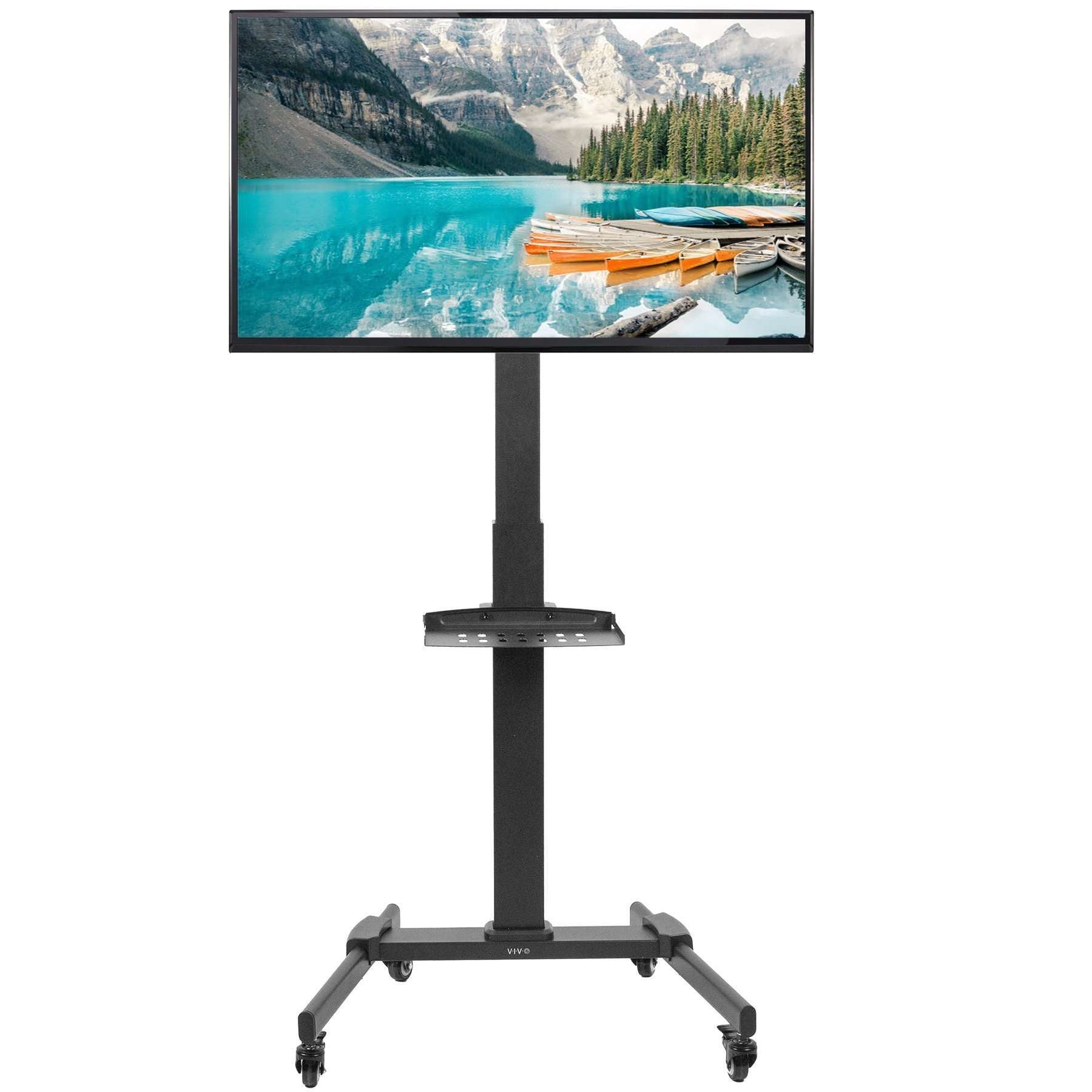VIVO Black Mobile Cart for 32" to 55" TVs
