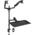 VIVO Black Sit-to-Stand Dual Monitor Desk Mount Workstation for Screens up to 32", STAND-SIT2B