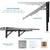 UpliftOffice.com VIVO Black Wall Mounted 43” Folding Workbench, MOUNT-SF1FB, accessories,VIVO