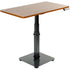 VIVO Brown Top Black Frame 43" x 24" Single-Column Electric Standing Desk, DESK-KIT-1C4D