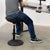 VIVO CHAIR-S01P Black Height-Adjustable Mobile Perch Stool being used in office