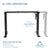 UpliftOffice.com VIVO Compact Crank Height-Adjustable Desk Frame, DESK-M051MB/M051MW, Desk Frame,VIVO