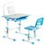 UpliftOffice.com VIVO Deluxe Blue Height-Adjustable Children's Desk & Chair Kids Interactive Station w/ LED Lamp Extra Legroom, DESK-V402B, desk,VIVO