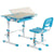 UpliftOffice.com VIVO Deluxe Blue Height-Adjustable Children's Desk & Chair Kids Interactive Station w/ LED Lamp Extra Legroom, DESK-V402B, desk,VIVO