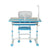 UpliftOffice.com VIVO Deluxe Blue Height-Adjustable Children's Desk & Chair Kids Interactive Station w/ LED Lamp Extra Legroom, DESK-V402B, desk,VIVO