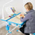 UpliftOffice.com VIVO Deluxe Blue Height-Adjustable Children's Desk & Chair Kids Interactive Station w/ LED Lamp Extra Legroom, DESK-V402B, desk,VIVO