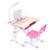 UpliftOffice.com VIVO Deluxe Pink Height-Adjustable Children's Desk & Chair Kids Interactive Station w/ LED Lamp Extra Legroom, DESK-V402P, desk,VIVO