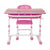 UpliftOffice.com VIVO Deluxe Pink Height-Adjustable Children's Desk & Chair Kids Interactive Station w/ LED Lamp Extra Legroom, DESK-V402P, desk,VIVO