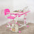 UpliftOffice.com VIVO Deluxe Pink Height-Adjustable Children's Desk & Chair Kids Interactive Station w/ LED Lamp Extra Legroom, DESK-V402P, desk,VIVO