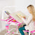 UpliftOffice.com VIVO Deluxe Pink Height-Adjustable Children's Desk & Chair Kids Interactive Station w/ LED Lamp Extra Legroom, DESK-V402P, desk,VIVO