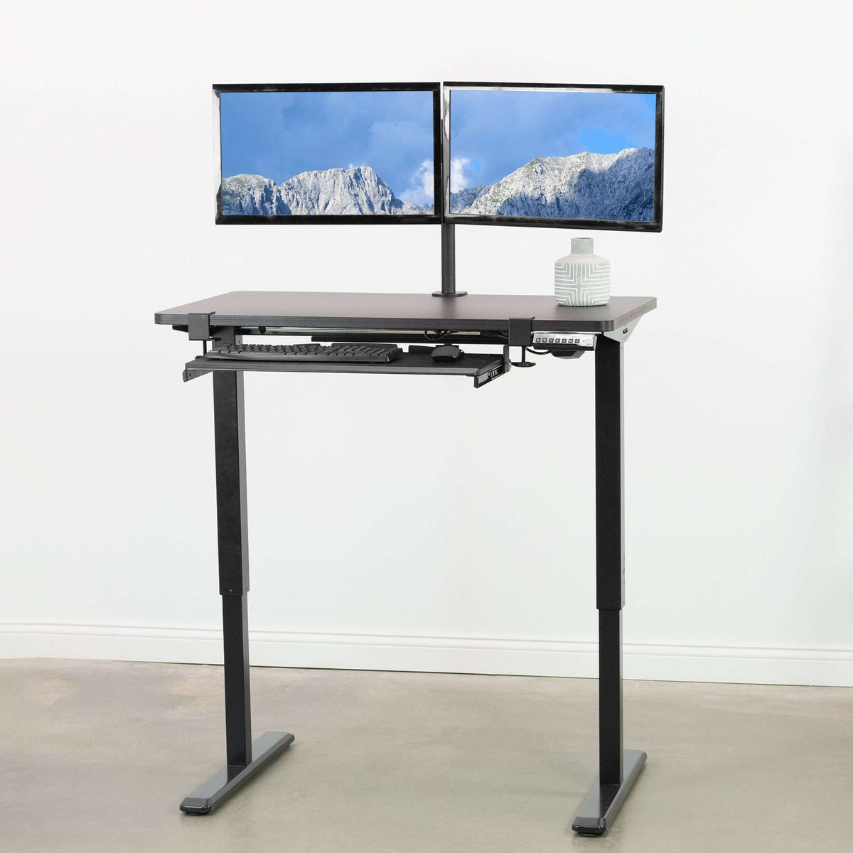 VIVO DESK-KIT-1B4E Electric 43” x 24” Standing Desk, Espresso Table To ...