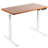 VIVO DESK-KIT-1W4D Electric 43” x 24” Standing Desk, Dark Walnut TableTop, White Frame