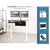 UpliftOffice.com VIVO DESK-KIT-1W4D Electric 43” x 24” Standing Desk, Dark Walnut TableTop, White Frame, desk,VIVO